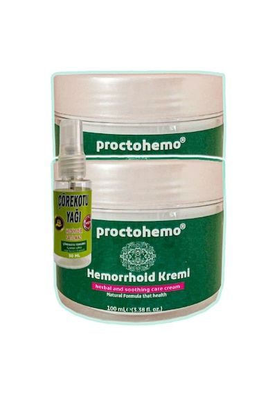 Proctohemo 2 Adet 100 Ml Analbakım Kremi + Çörek Otu Yağı Yağı 30 Ml