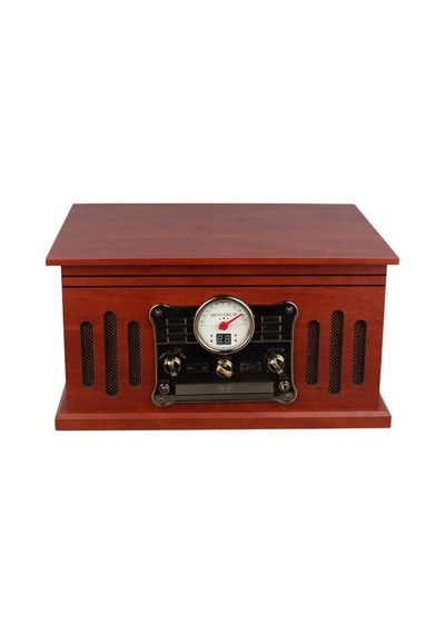 Magicvoice F39 Retro Vintage Çanta Pikap Cd Kaset Radyo Bluetooth Aux Usb Mp3 Çalar