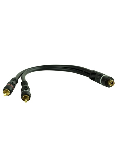 Anfi Y Kablo 1x Dişi Rca Female To 2x Erkek Rca Male Lale Kablo Kablo Uzunluğu 25cm
