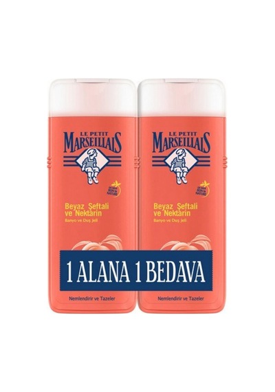 4 Adet Le Petit Marseillais Duş Jeli Beyaz Şeftali Ve Nektarin 400ml+400ml Diğer