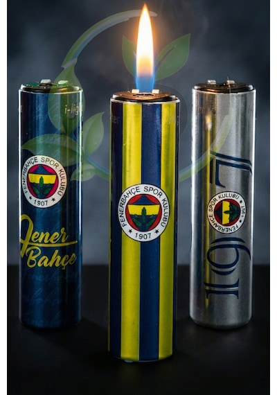 "dekomus Cep Defteri Hediyeli" Lisanslı Fenerbahçe "tekli" Metal Kılıf Taşlı Çakmak Altın