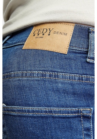 Regular Fit Jean Martin Yüksek Bel Standart Kesim Esnek Kot Pantolon C336 001