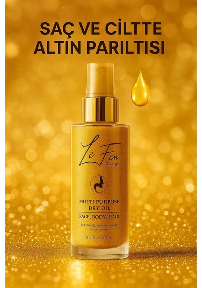 Le Feu Beauté Altın Işıltılı Kuru Yağ 75 ML