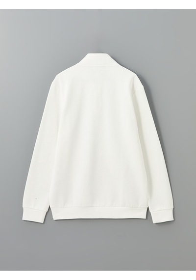 Lcwaıkıkı Classic Beyaz Dik Yaka Uzun Kollu Baskılı Erkek Sweatshirt