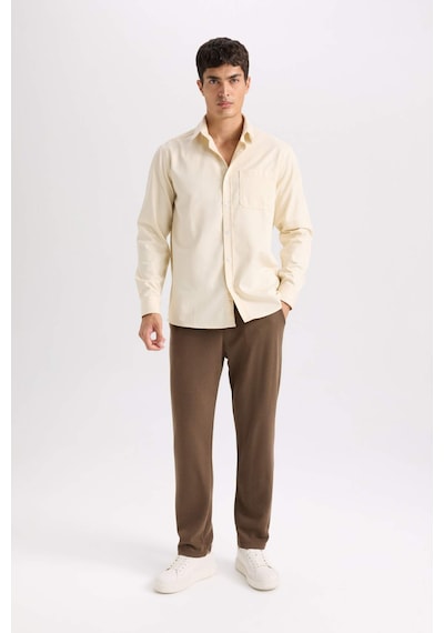 DeFacto Regular Fit Polo Yaka Gabardin Uzun Kollu Gömlek D4934AX24AUBG760 DeFacto Regular Fit Polo Yaka Gabardin Uzun Kollu Gömlek D4934AX24AUBG760