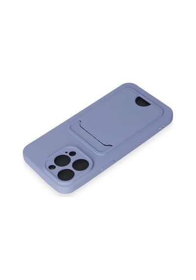 Apple Uyumlu iPhone 14 Pro Max Uyumlu Kılıf Kelvin Kartvizitli Silikon - Lila