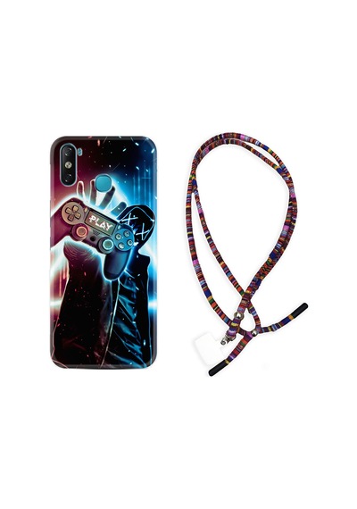 Infinix Smart 4 Kılıf Rasta Boyun Askılı Play Me 1757