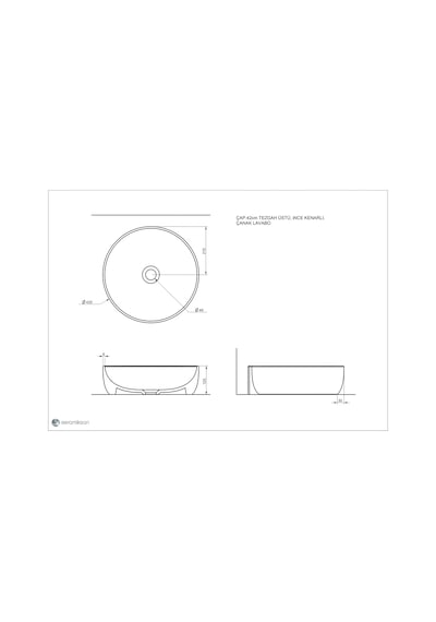 Seramiksan Sole Tezgah Üstü Lavabo 42 CM