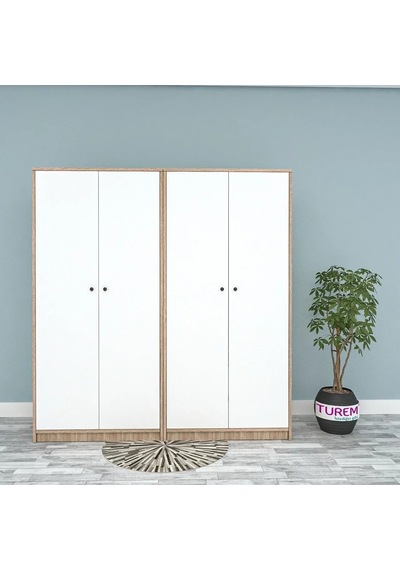 Troy 4 Kapılı Gardırop Mdf Sis Gri Troy 4 Kapılı Gardırop Mdf Sis Gri