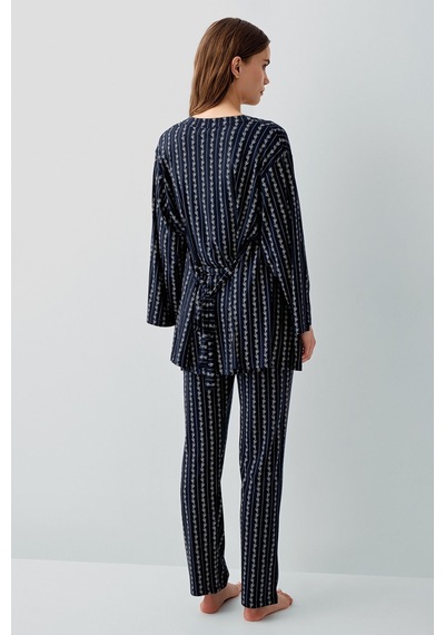Pierre Cardin Kadın Lacivert 3lü Pijama Takım Lacivert