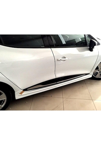 Renault Clio 4 Rs Yan Marşpiyel Seti Plastik 2 Adet Mat Siyah 2012-2019 Karlık+ek+bodykit