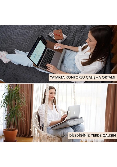 Vigo Wood - Ls011 Minderli 13" Ve 15.6" Laptop Sehpası Sku: Smg8690010342584 Diğer