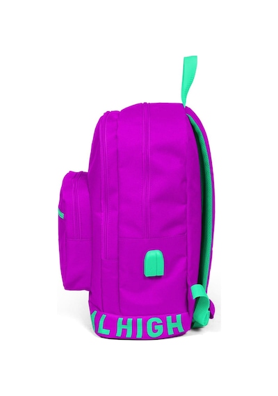 Coral High Nakış Logolu Usb Şarjlı Kulaklık Çıkışlı Koyu Pembe Sırt Çantası
