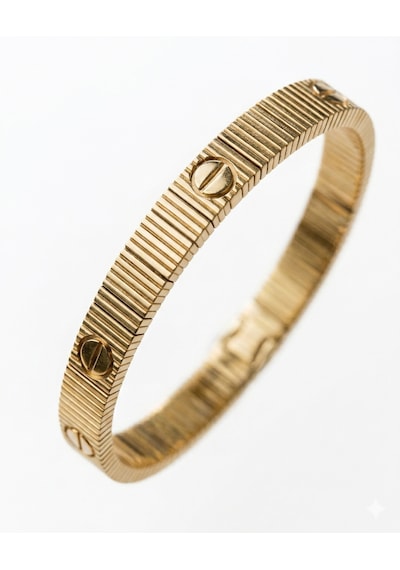 Unisex Limitsiz Aşk Detay Çelik Bileklik Gold