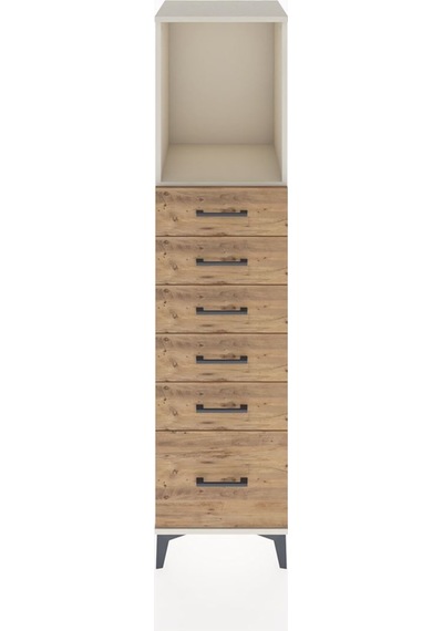 Hyperion Dolap Tek Raflı 6 Çekmeceli 44x44x182 Aytaşı-çam Aytaşı