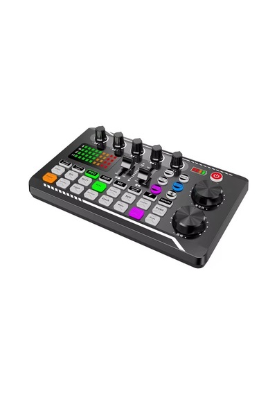Alfalink Stüdyo Ses Mikseri Şarjlı F998 Bluetooth Dj Canlı Yayın Kondenser Mikrofon Bağlantısı