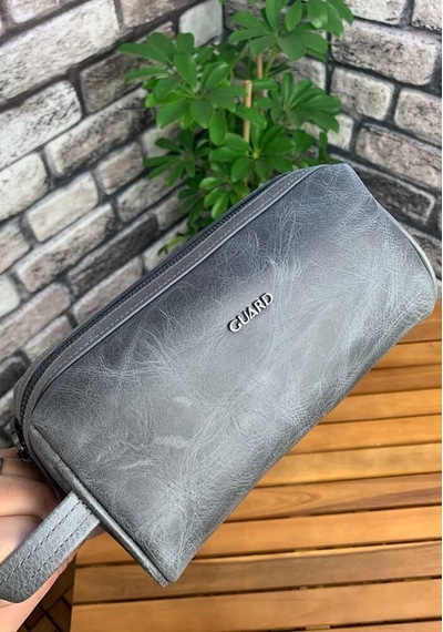 Guard Antik Gri Hakik Deri Unisex El Çantası // Grd260225wt471 Çok Renkli