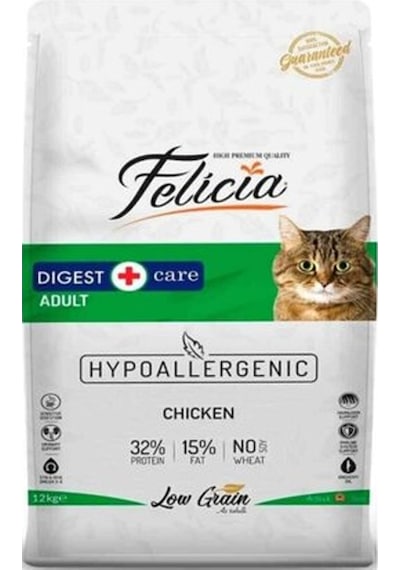 Felicia Tavuklu HypoAllergenic Az Tahıllı Yetişkin Kedi Maması 12 KG