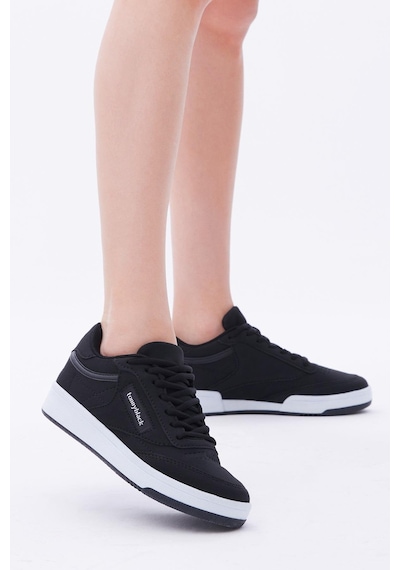 Tonny Black Rahat Kalıp Poli Taban Bağcıklı Unisex Siyah Spor Ayakkabı Tb107-0 Siyah