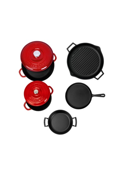 Lava Döküm 5x Trendy Serisi 8 Parça Tencere & Tava Seti