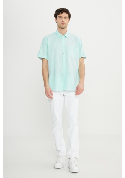 AC&Co / Altınyıldız Classics Erkek Mınt Comfort Fit Düğmeli Yaka %100 Pamuk Flamlı Kısa Kollu Casual Gömlek 4A2022200132MINL Mint AC&Co / Altınyıldız Classics Erkek Mınt Comfort Fit Düğmeli Yaka %100 Pamuk Flamlı Kısa Kollu Casual Gömlek 4A2022200132MINL Mint