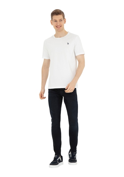 U.S. Polo Assn. Erkek Bisiklet Yaka Basic T-shirt Beyaz