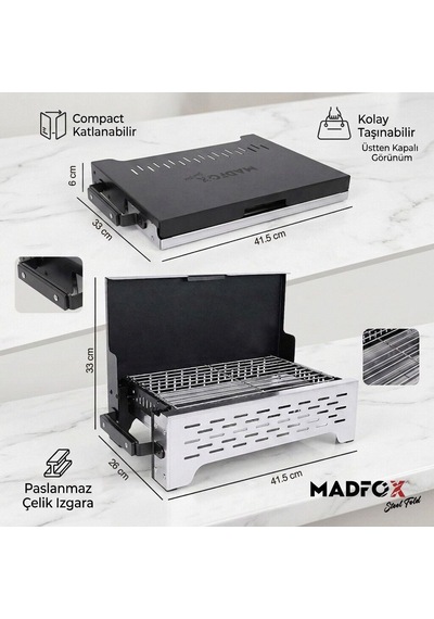 Madfox Steelfold Paslanmaz Çelik Katlanabilir Mangal Diğer