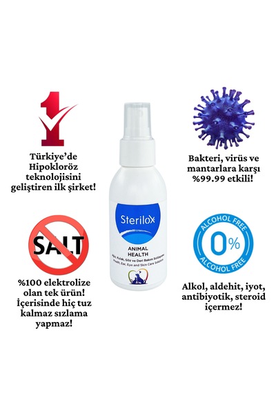Sterilox Animal Health Yara Ağız Göz Bakım Solüsyonu 100 ML