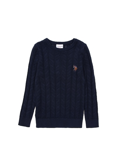 U.S. Polo Assn. Erkek Çocuk Lacivert Basic Bisiklet Yaka Kazak 50288889-VR033