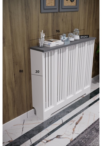 Dekoratif Petek Dolabı Kalorifer Peteği Kapatma Ünitesi Modern Tasarım İç Ölçü 96 Cm Dış Ölçü 100 Cm Petek 96 Beyaz Üstü Antrasit D2 Dekoratif Petek Dolabı Kalorifer Peteği Kapatma Ünitesi Modern Tasarım İç Ölçü 96 Cm Dış Ölçü 100 Cm Petek 96 Beyaz Üstü Antrasit D2