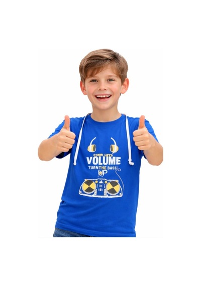 İrem Çocuk Giyim Erkek Çocuk Volume Yazılı Kulaklık Detaylı Mavi Renk Kısa Kollu Tişört Mavi İrem Çocuk Giyim Erkek Çocuk Volume Yazılı Kulaklık Detaylı Mavi Renk Kısa Kollu Tişört Mavi