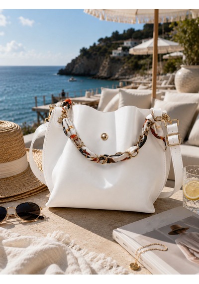 Housebags Elite Carryall New Trend El Ve Omuz Çantası Beyaz