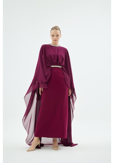 Senna Divina Elbise Bordo Bordo