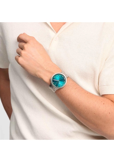 Swatch Sb07s100g Big Bold Irony Aqua Shimmer Erkek Kol Saati