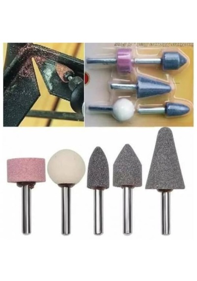 Büyük Boy 5 Parça Gravür Taşlama Seti 6m Büyük Boy - Metal, Ahşap Oyma, Parlatma, Çapak Alma