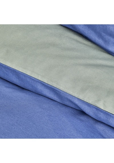 Karaca Home Basic Gri Indigo %100 Pamuk Çift Taraflı Çift Kişilik Gri