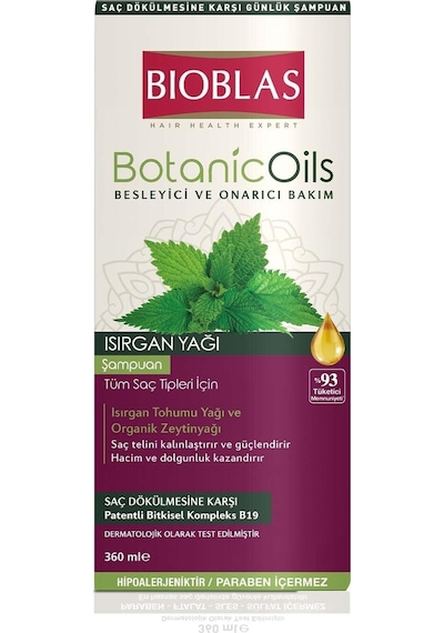 Bioblas Botanic Oils Isırgan Yağlı Şampuan Tüm Saçlar 360 Ml X 2 Adet Tüm Saç Tipleri