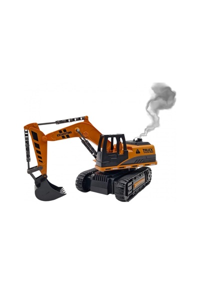 1/20 Uzaktan Kumandalı Ekskavatör Şarjlı Işıklı Duman Çıkaran İş Makinesi Paletli Excavator