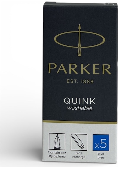 Parker Dolma Kalem Kartuşu Quink Yıkanabilir Mavi 50 Li Paket 1950383