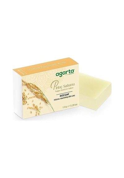 Doğal El Yapımı Cilt Beyazlatıcı Pirinç Sabunu 150 Gr Acı Badem