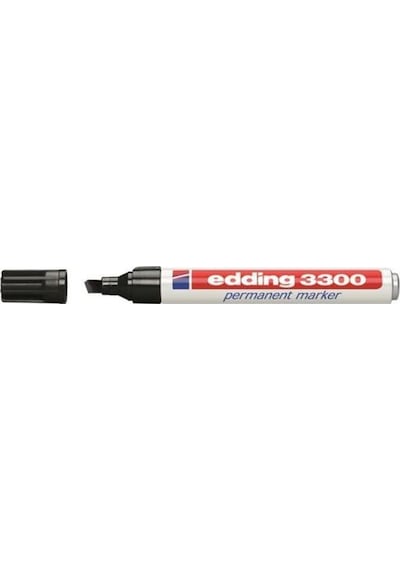 Edding Permanent Markör E-3300 Kesik Uç Siyah