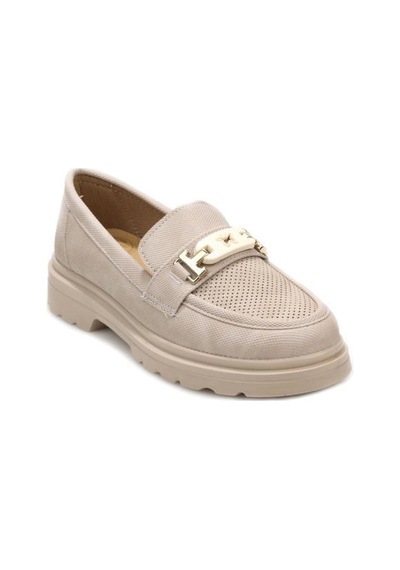 Wanetti 03431 Kadın Ortopedik Günlük Loafer Ayakkabı Krem