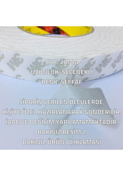 20 MM 1mt Çift Taraflı Bant Ekran Kasa Kapak Tamir Bantı-şeffaf 1 Metre-Tamir Seti Hariç