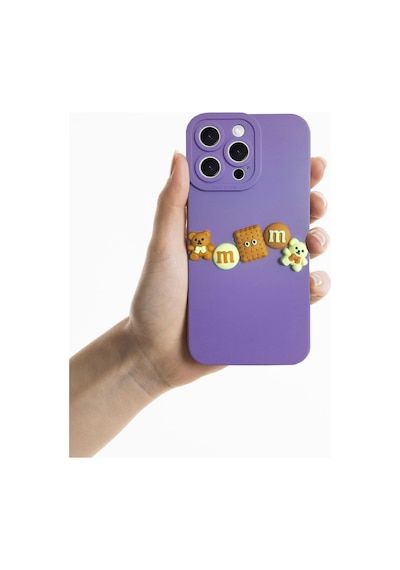 Apple Uyumlu iPhone 15 Pro Kılıf 3d M Bear Kamera Korumalı Silikon Kapak