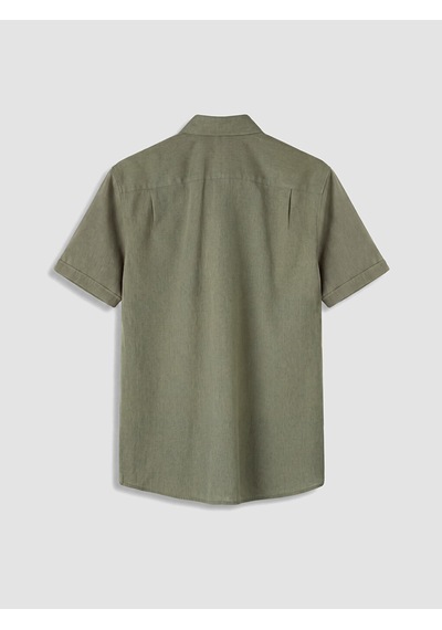 Lcwaıkıkı Classic Haki Regular Fit Kanvas Erkek Gömlek