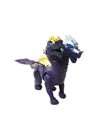 Pilli Işıklı Sesli Yürüyen Kanatlı Çift Başlı Dinazor 1 Adet Özel İthal Malzeme Dinozor Trex 26 Cm.