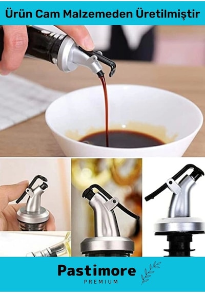 Özel Seri Büyük Boy Damlatmaz Zeytinyağı Sıvıyağ Şişesi Yağdanlık Cam Yağlık 750 Ml - 2'li Set