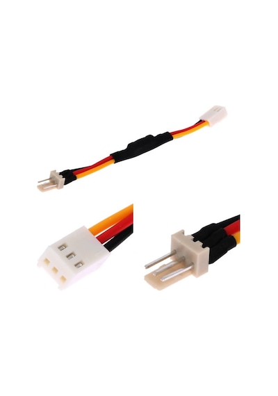 3 Pin Fan Kablosu Hız Yavaşlatıcı Dirençli 10cm Bilgisayar Cpu