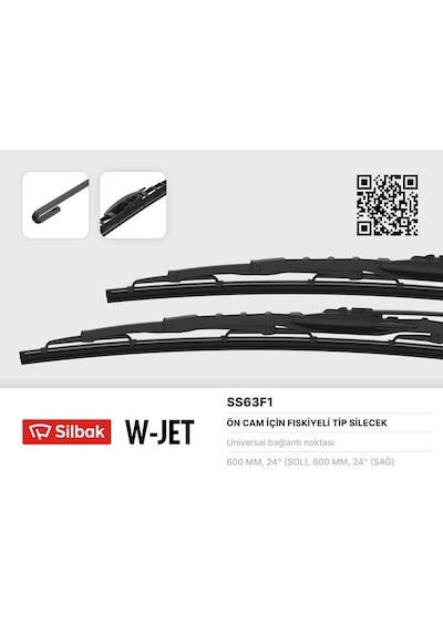 Sılbak Silecek Süpürgesi 600mm Fiskiyelı Iveco Daıly Cıty- Nıssan Interstar- Movano- Espace Iı- Master Sılbak Ss63f1 7701051903 7711170185 7701044531