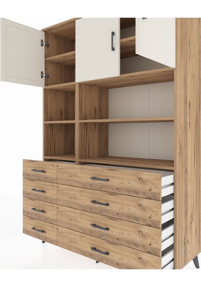 Hyperion Dolap 8 Raflı 8 Çekmeceli 3 Kapaklı 132x44x195 Çam-aytaşı/çam Aytası/atlas Çam - Atlas Çam Hyperion Dolap 8 Raflı 8 Çekmeceli 3 Kapaklı 132x44x195 Çam-aytaşı/çam Aytası/atlas Çam - Atlas Çam